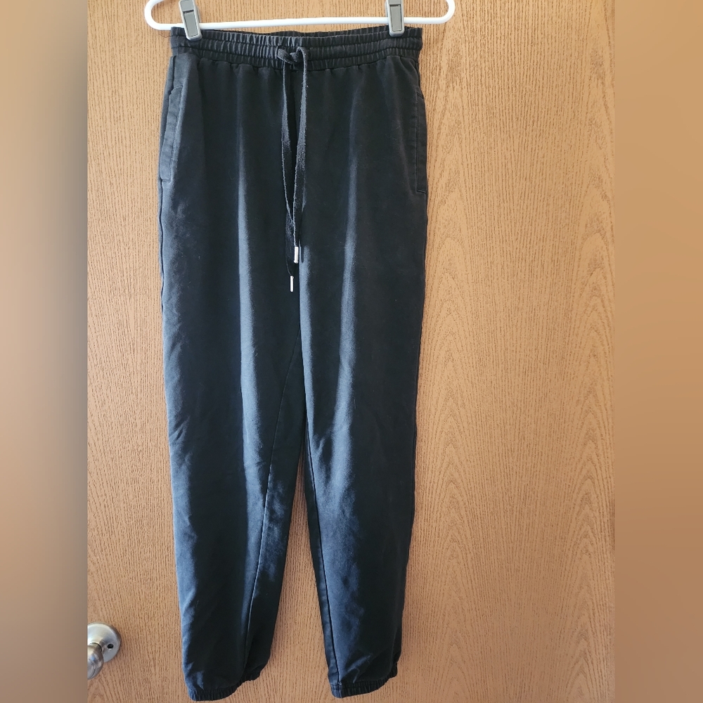 Black Relaxed Fit Sweatpants with Elastic Waistband